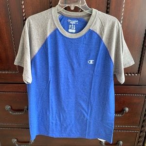 Champion Men’s Logo Vapor Tech T-Shirt L blue/gray workout gym athleisure active